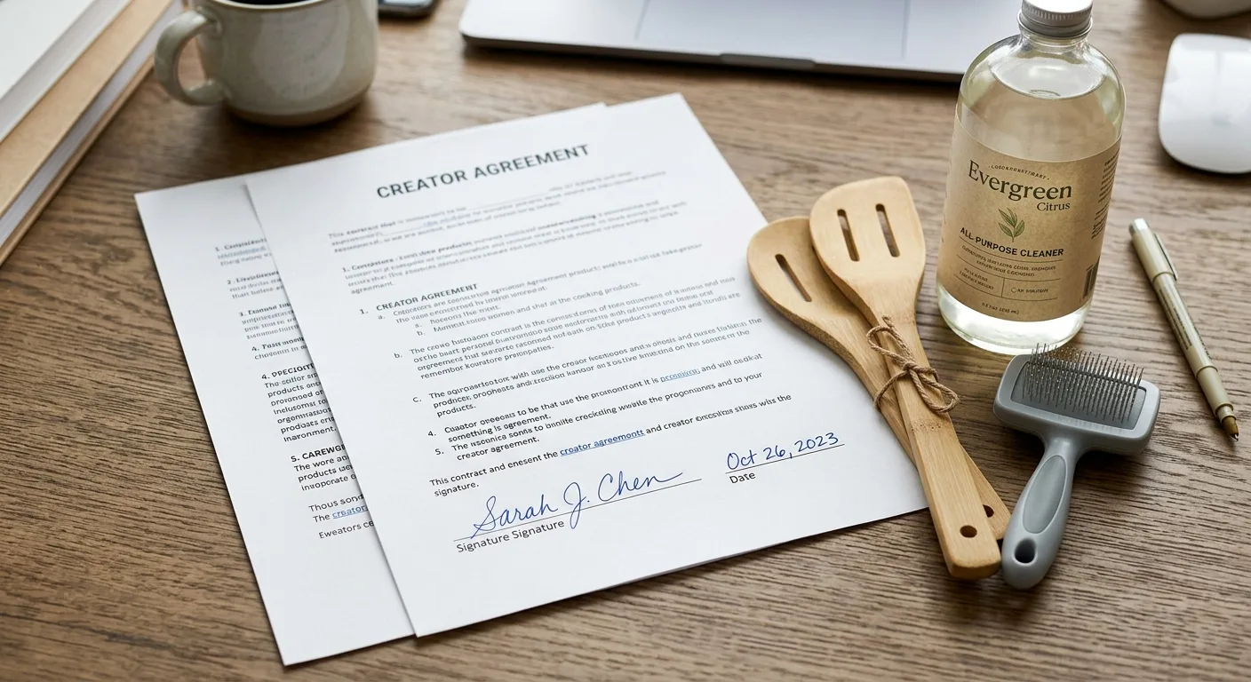Retainer contracts for home brands define deliverables, usage rights, and payment terms for multi-month partnerships